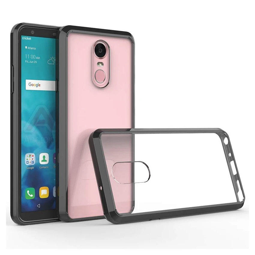 

Transparent Soft TPU + Hard PC Back Shell Shockproof Fitted Case For LG Q Stylo 4 Q710MS 6.2" Cover Phone Sleeve Bag Fundas Capa