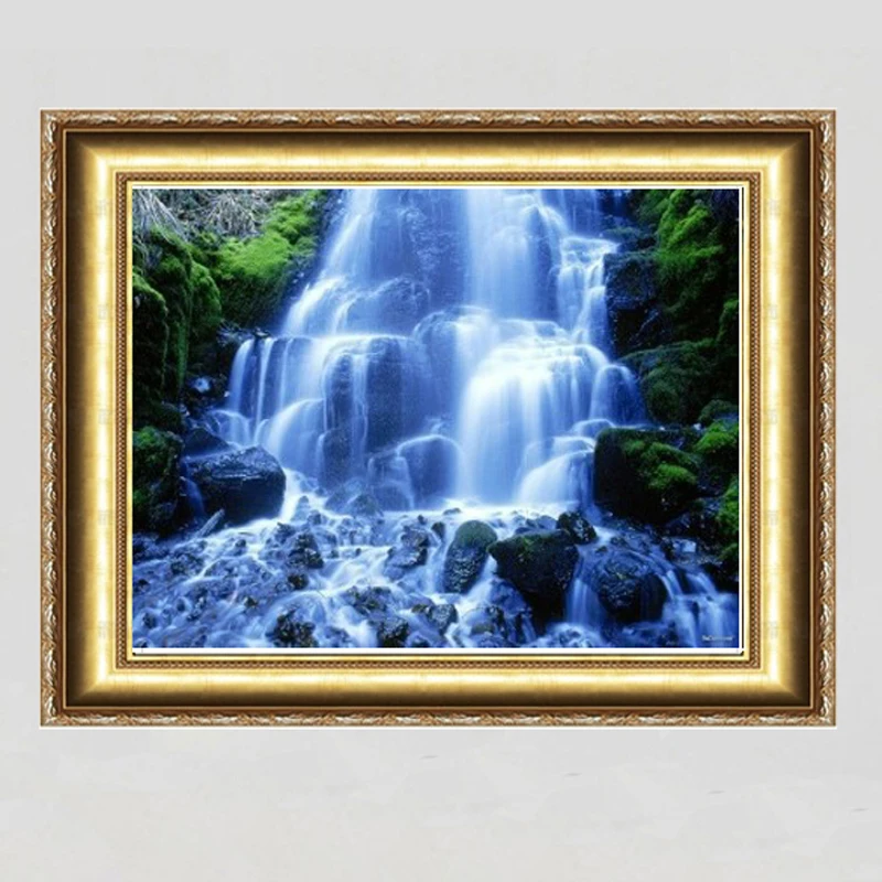 

2016 New Diy Diamond Painting Waterfall Embroidery Cross Stitch Rhinestone Pasted Painting Square Drill Home Decor Free Shipping