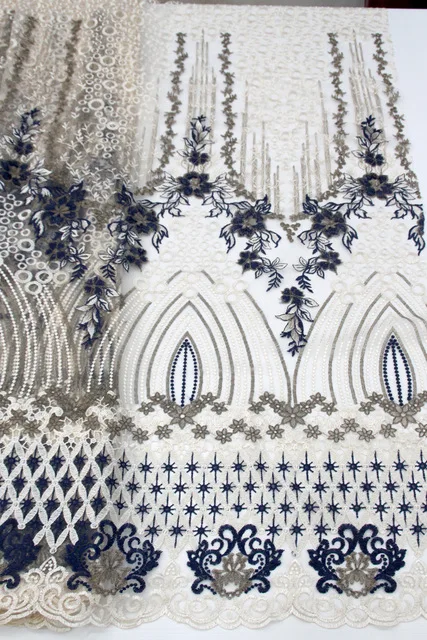 

French Lace Fabric 2018 Best Selling Nigerian Net Lace Fabric High Quality Embroidered Lace Fabric for wedding