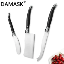 DAMASK кухонные инструменты комплект из 3 предметов, ножи для сыра, высококачественная нержавеющая сталь+ ABS столовые приборы для сыра, красный, черный, белый цвет, стиль Chooice