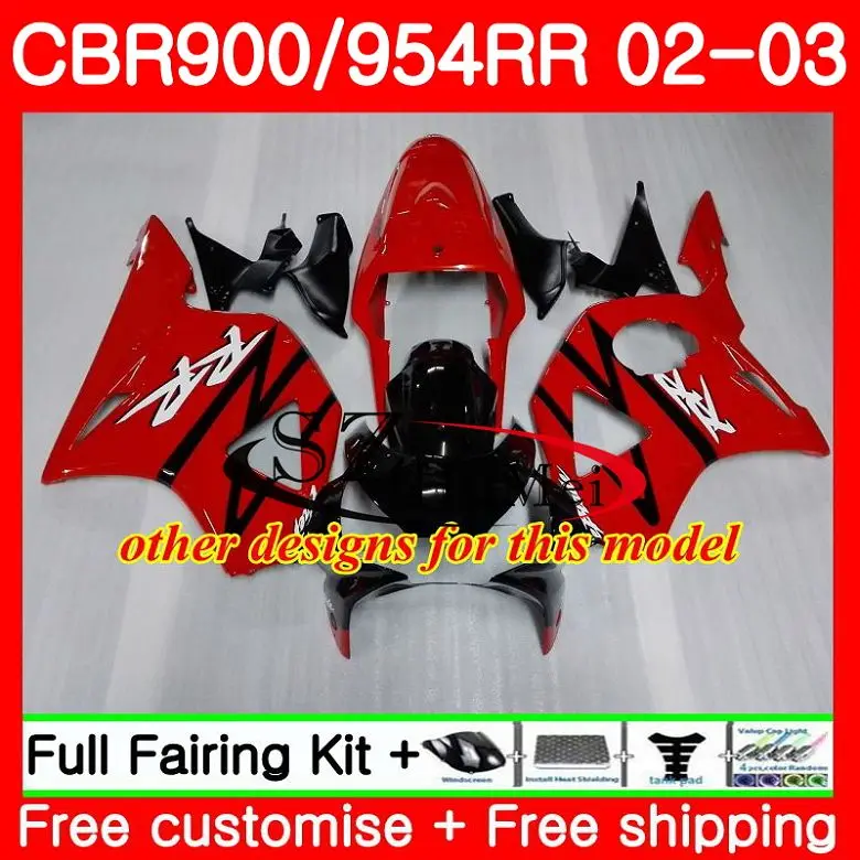Средства ухода за кожей для Honda CBR900RR CBR 954 RR CBR900 RR CBR954 RR красным пламенем 55sh14 CBR 900RR CBR954RR 02 03 CBR 954RR 2002 2003 обтекатели