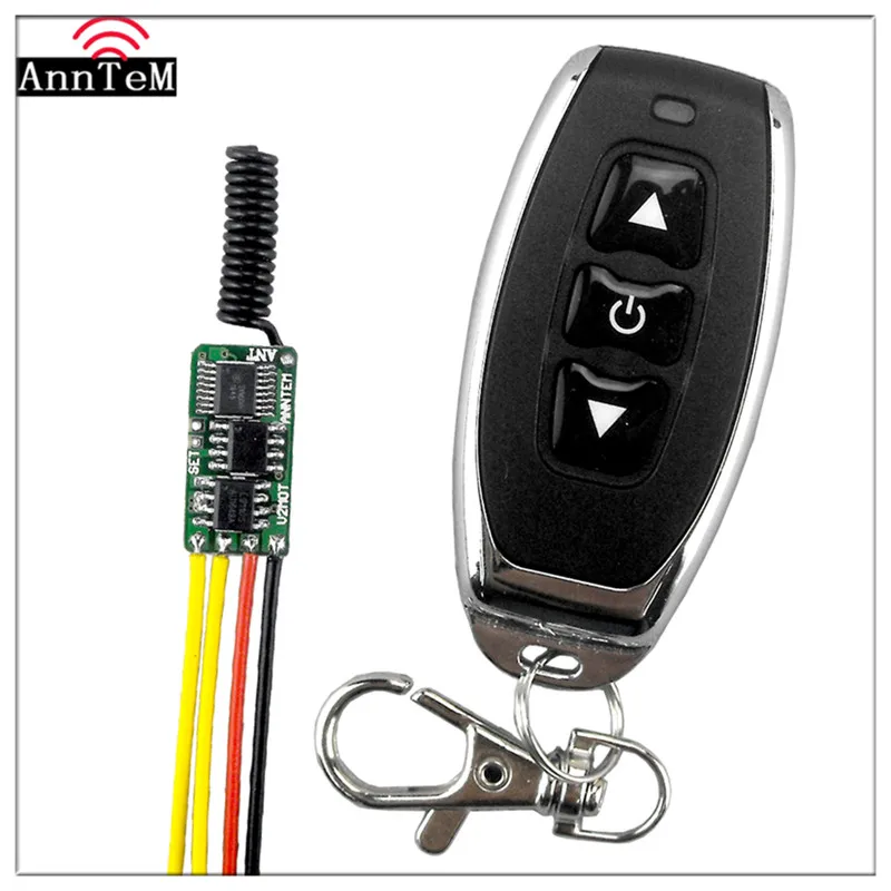 

Anntem brand RF DC3V to 12v Remote Control Switch Motor Coil electromagnet Forward and Reverse 433mhz Transmitter +Receiver
