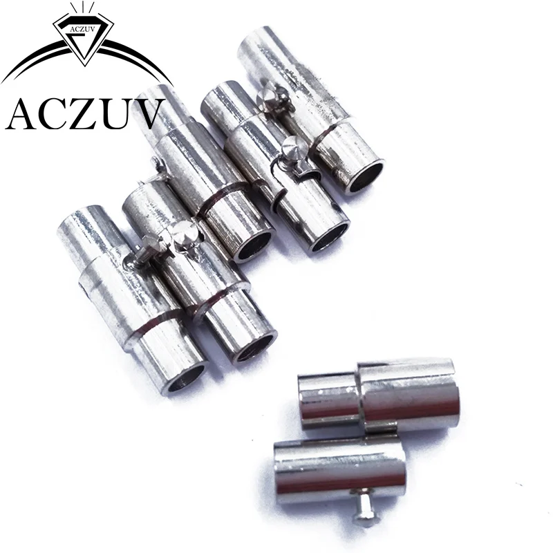 

500Pcs 3mm 4mm 5mm 6mm 7mm 8mm Strong Rhodium Plated Magnetic Clasps for Leather Cord Bracelets Necklace Jewelry Making LXC002