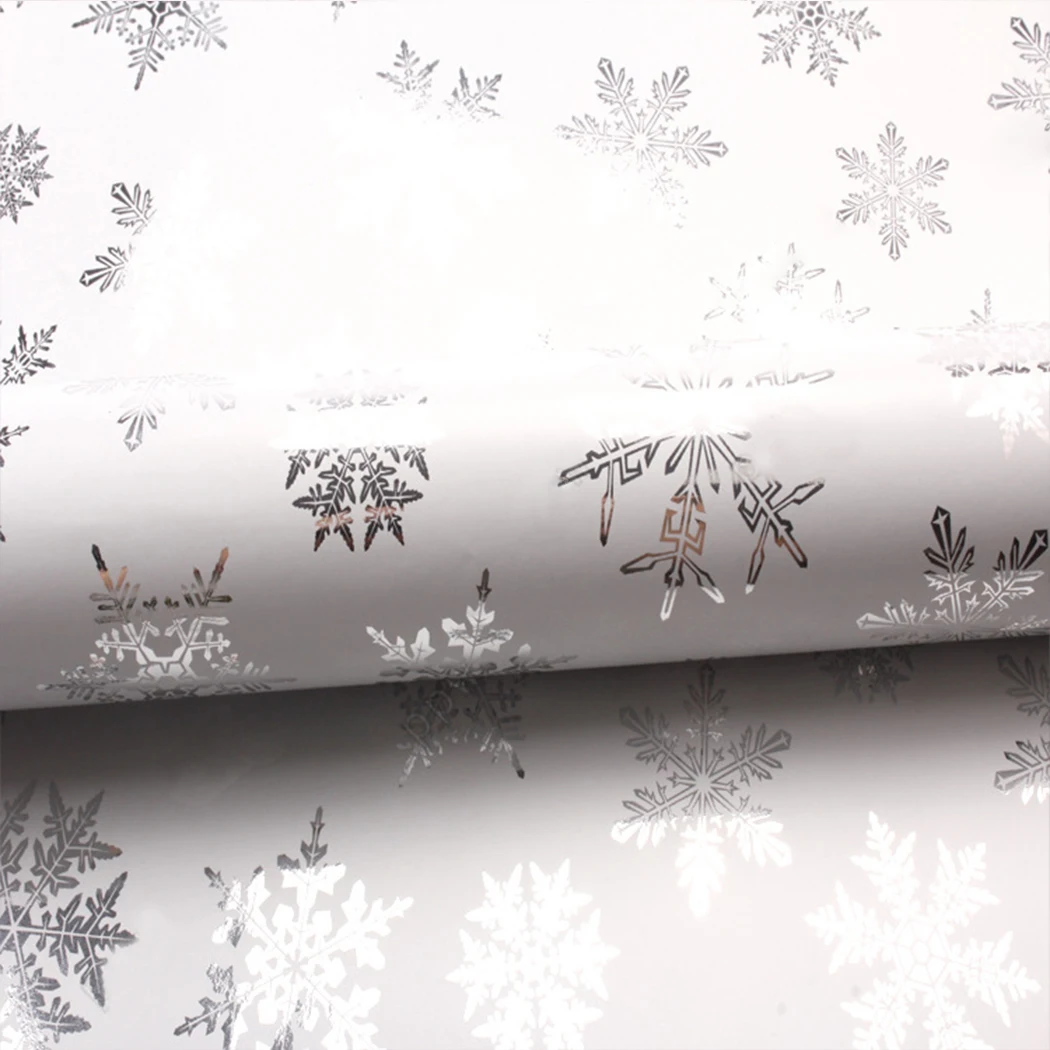 1 рулон рождественской оберточной бумаги креативные снежинки Санта узоры подарочная оберточная бумага Рождественская посылка бумажные подарки Декор поставки