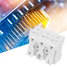 5PCS Wire Wiring Connector Cable Terminal Block Luster Terminal Light Clamp 3-pin wire connector 300a copper cable wire terminal connector 10 piece