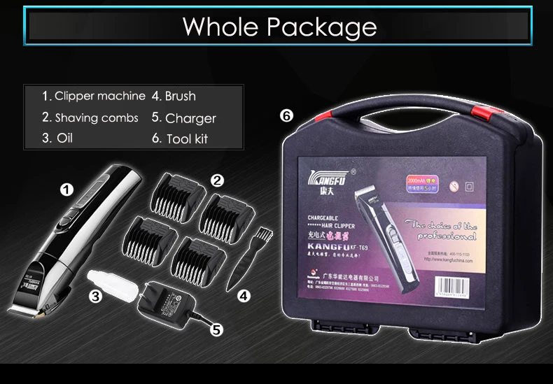 Professional Electric Hair Clipper for Men Baby Rechargeable Ceramic Hair Trimmer Cutter Shaving Cutting Machine Hairdresser T69