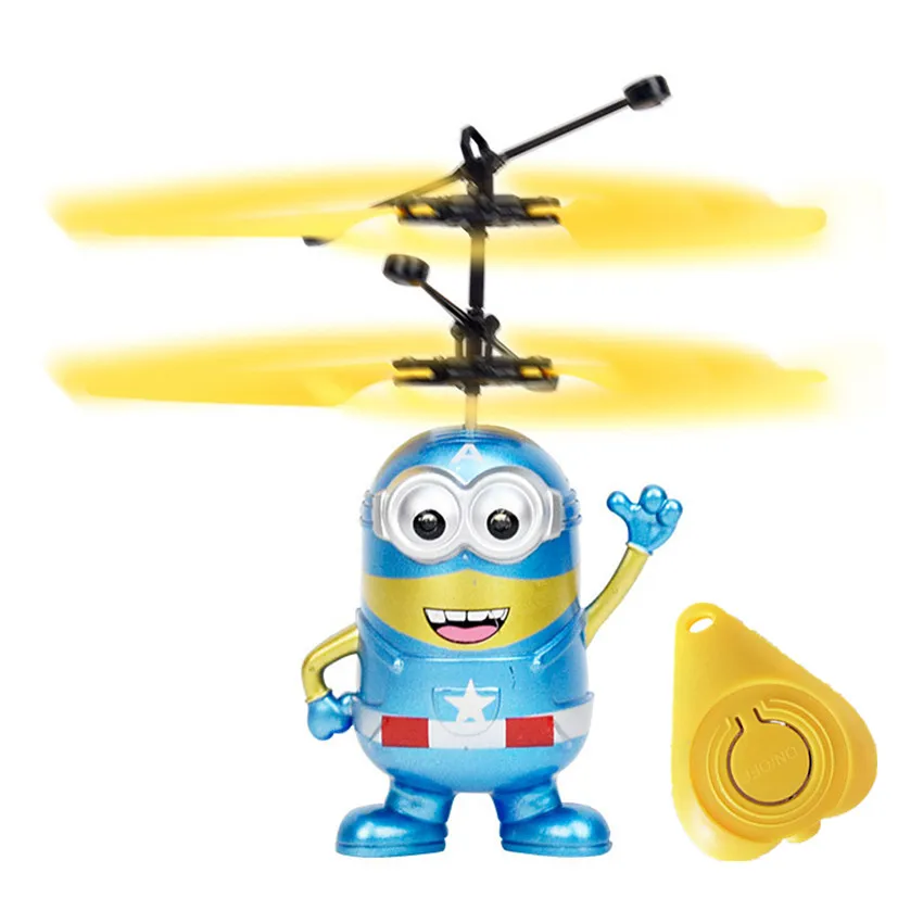 Minion Fly Flashing helicopter Hand Control RC Toys