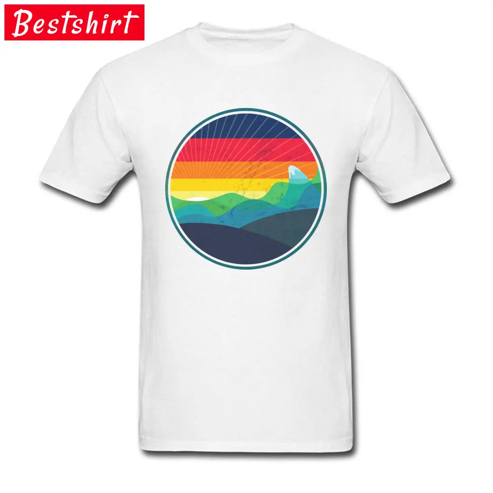 Sea Sunset Europe T-Shirt for Men Pure Cotton Summer/Autumn Tees Gift Tee Shirt Short Sleeve Classic Round Collar Sea Sunset white