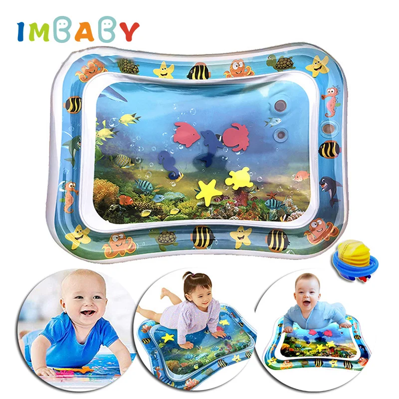 IMBABY детский водный игровой коврик, утолщенный, ПВХ, для младенцев, животик, время, игровой коврик, для развлечения, игровой центр, водный коврик для младенцев, животик, водный коврик