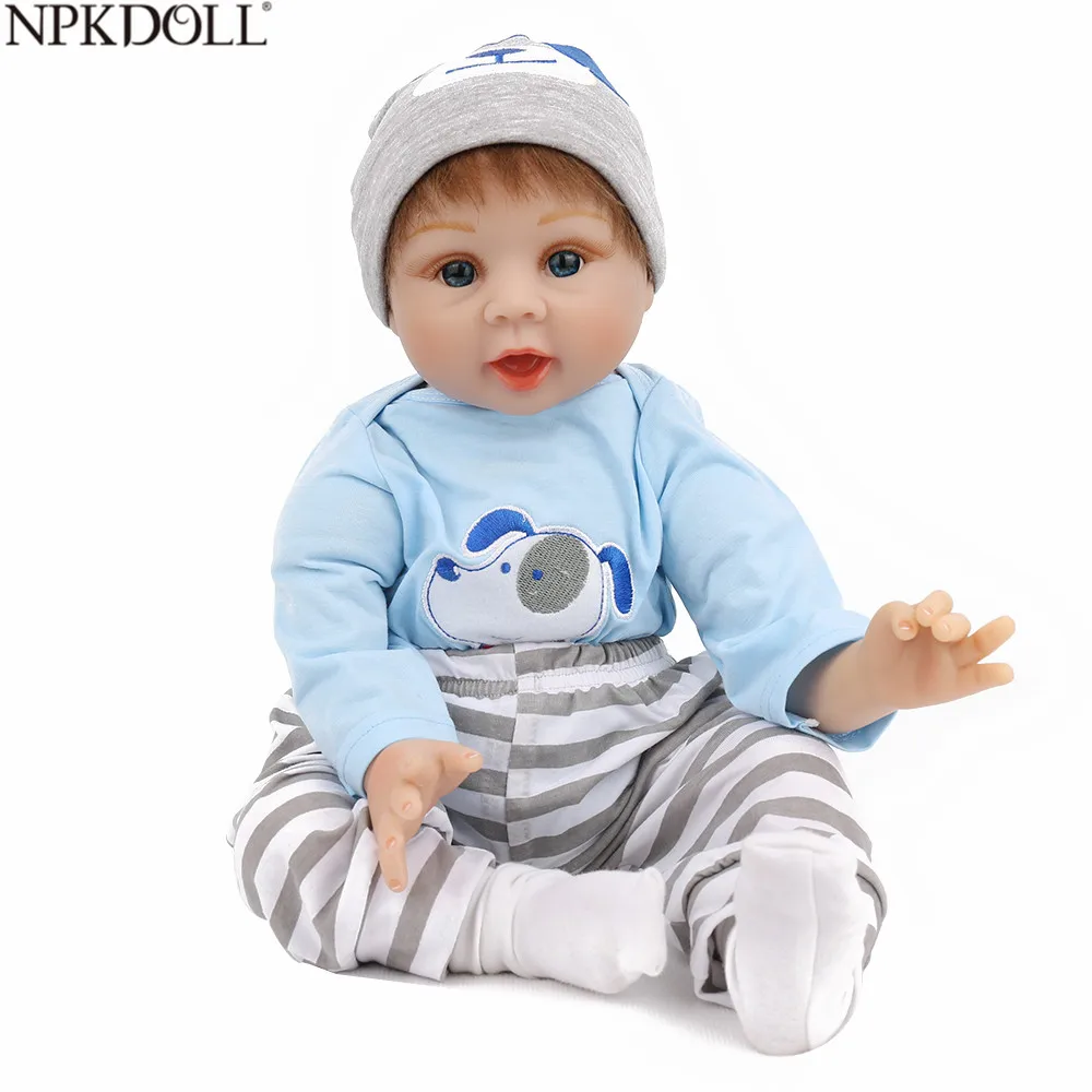NPKDOLL 18 дюймов кукла возрожденная Boneca Babe силиконовый реалистичный подарок для