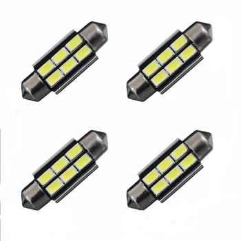 

AGLINT 4PCS C5W C10W Festoon 36mm CANBUS NO OBC Error 5730 LEDs 6 Chips LED Auto Car interior white reading Light White DC 12V