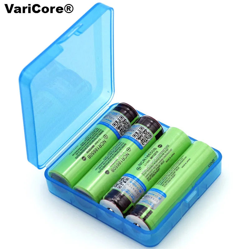 4 шт. VariCore для 18650 3400 мАч батарея NCR18650B с оригинальным новым 3,7 в подходит для фонариков с острым носком+ коробка без PCB