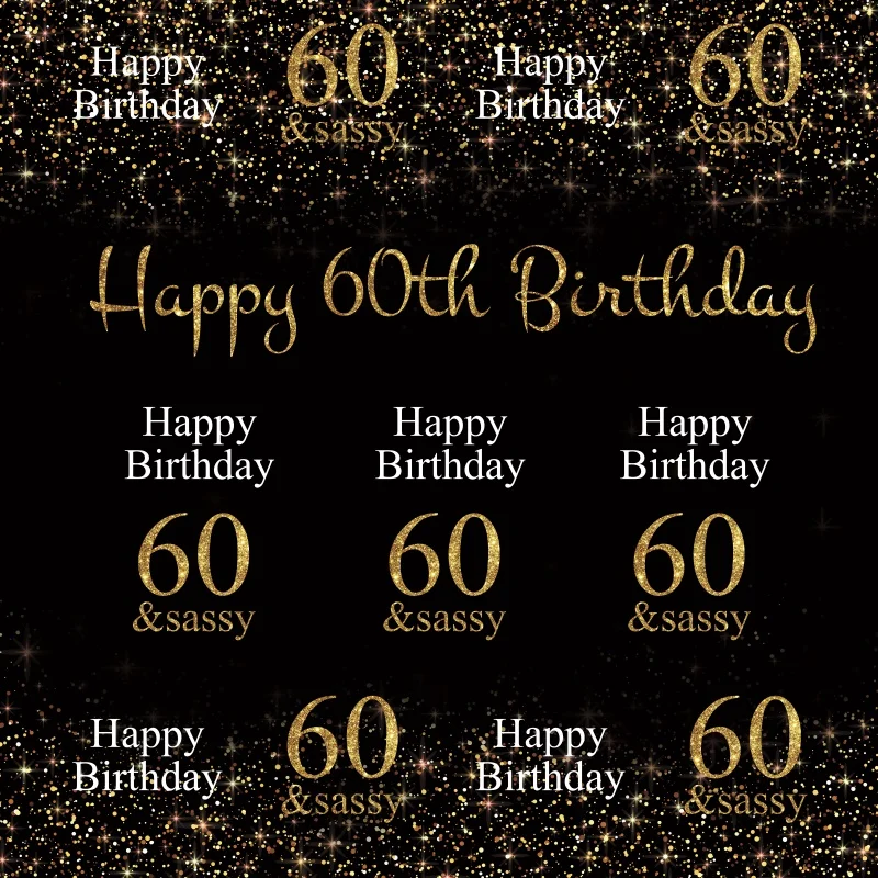 

Laeacco Happy Birthday party 60th 50th 40th Elderly Photography Backgrounds Customized Photographic Backdrops For Photo Studio