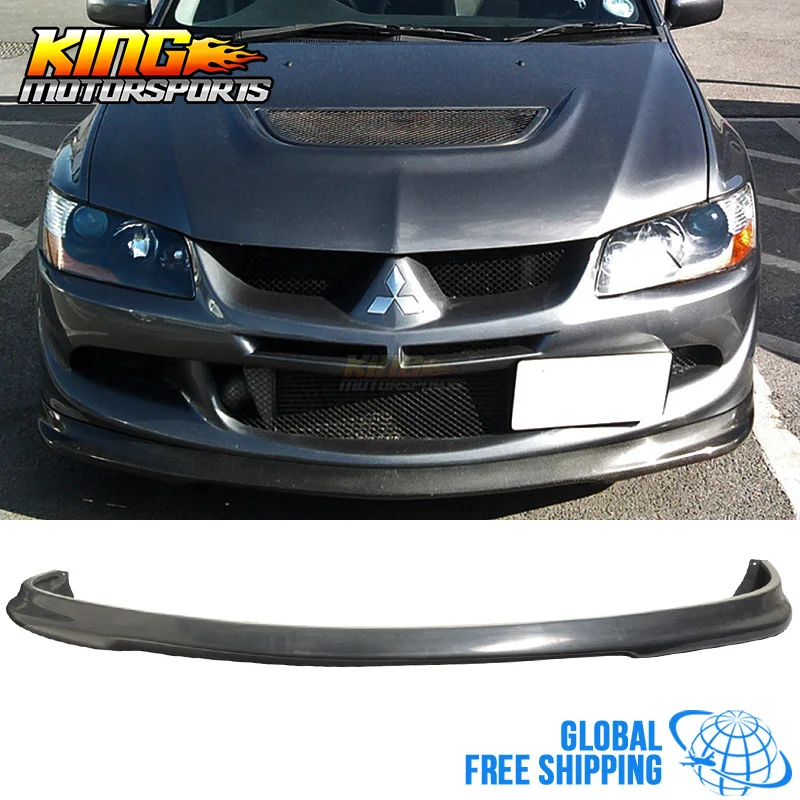 For 03 05 Mitsubishi EVO 8 VIII EVO Polyurethane Front Bumper Lip ...