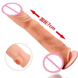 Мягкие силиконовые пенис Extender мужские часы расширение рукав многоразовые презервативы для увеличения длина и обхват взрослых игрушки для