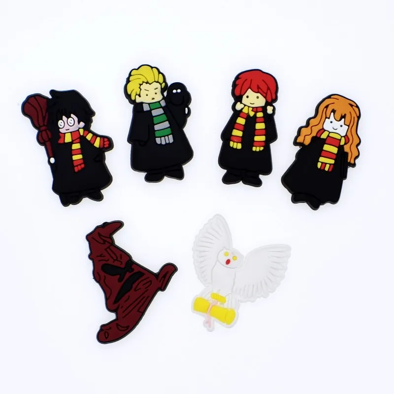 

DIY Soft PVC Flatback Accessory Cartoon Harry Potter Charms For Fridge Magnets/Brooch Handmade Crafts Clothes Logo Mark