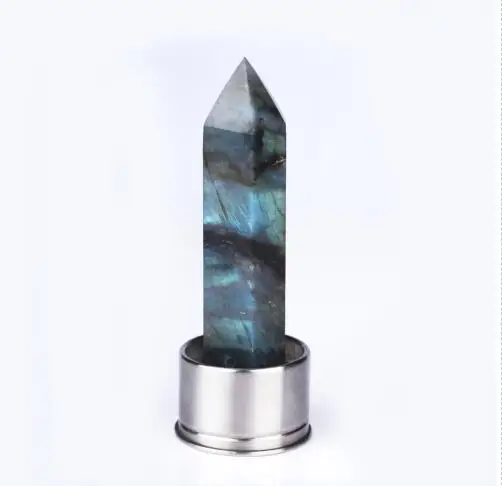 Labradorite point and base Labradorite point and base