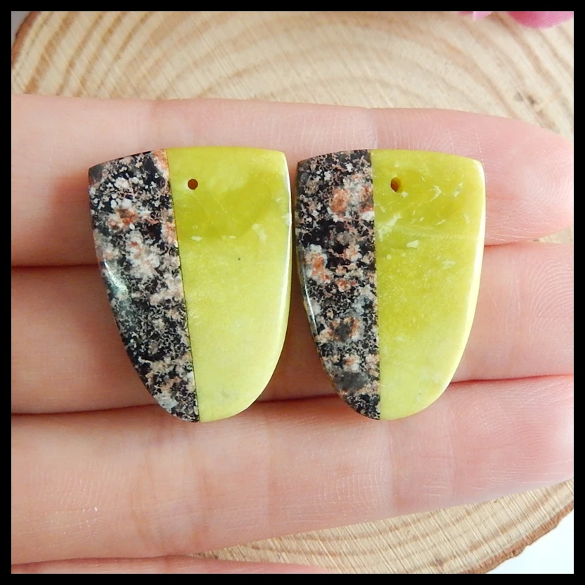 

Natural Gemstone Serpentine Snow Flake Obsidian fashion women Earring pair,Jewelry For Women Earrings Accessories,47x20x4mm,7.1g
