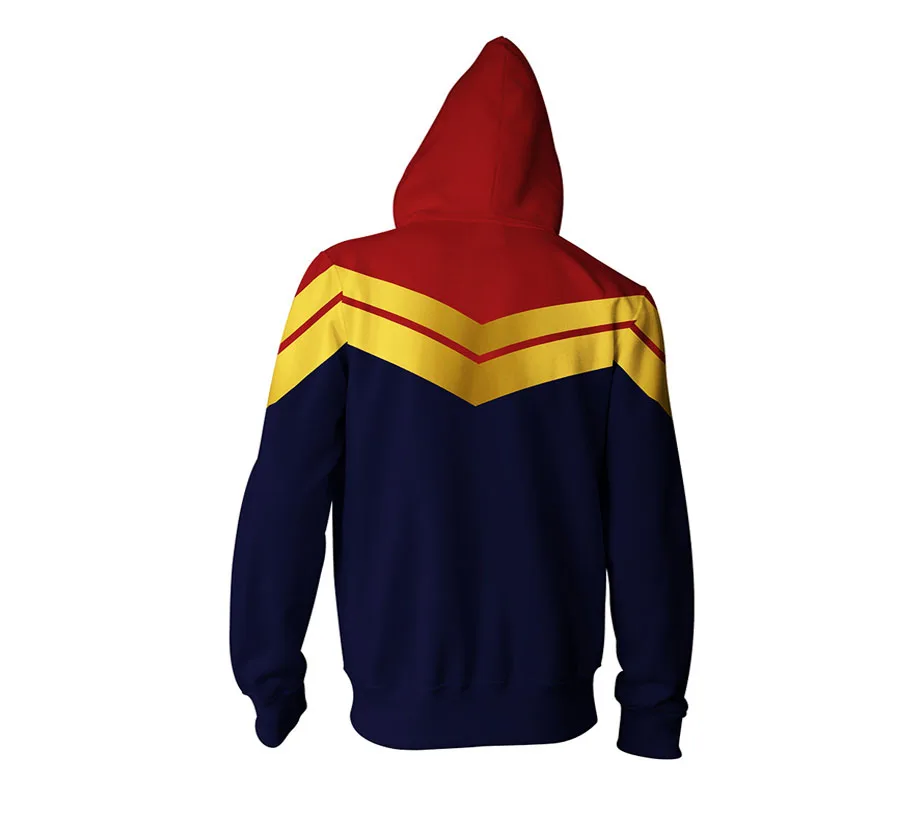 Cosroad 3D Printed Captain Marvel Carol Danvers Cosplay Costumes Hoodies Sweatshirts Casual Zipper Hooded Jacket Clothing (30)