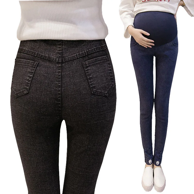 Fashion Pregnancy Pants Clothes For Pregnant Women Denim Jeans Elastic ...