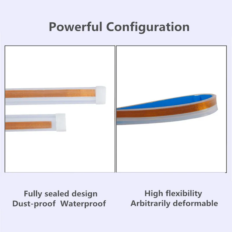 12 В 45 см 60 см светодиодный сгибаемый ультра-тонкий неподключенный паста RGB бегущий светильник s с желтыми поворотниками Автомобильный декоративный светильник 2x
