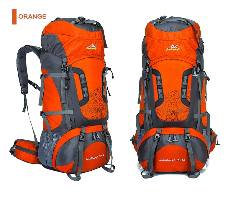 80L открытый рюкзак унисекс путешествия альпинистские рюкзаки водонепроницаемый рюкзак нейлоновая сумка для кемпинга походный рюкзак
