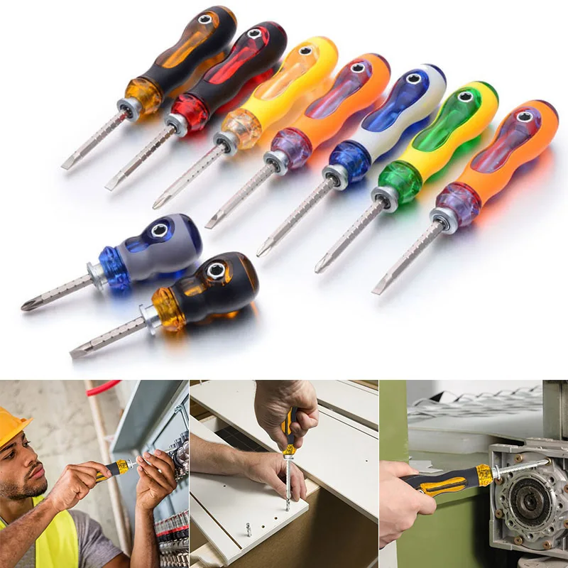 2 in 1 Double End Screwdriver Hammer Flat Screw Driver Hand