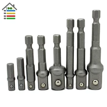 8pc 1 4 Hex Shank Power Screwdriver Driver Socket Bit Adapter Drill Nut Driver Power Extension