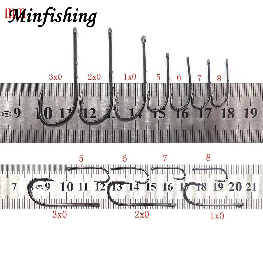 Minfishing 100 шт./лот рыболовный крючок черный никель baithhold рыболовные крючки из высокоуглеродистой стали морской крючок