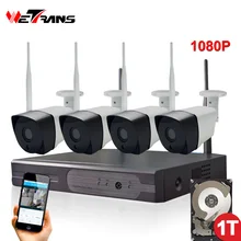 Wireless CCTV System 1080P Full HD Plug Play 20m Night Vision Outdoor Waterproof Wifi IP Camera Set NVR Camera Security System