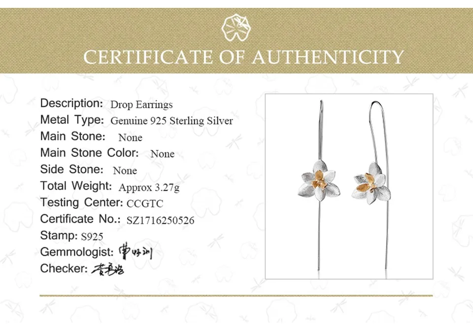 Lotus весело Настоящее стерлингового серебра 925 природных творческий ручной Fine Jewelry Симпатичные цветущих серьги для Для женщин Brincos