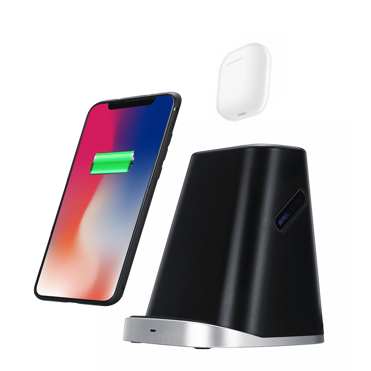 

Qi Wireless Car Charger Quick Charge 2 In 1 3.0 2.0 Qi Wireless Fast Charger USB Stand Power Port For Airpod/iPhone8/XSR/Max