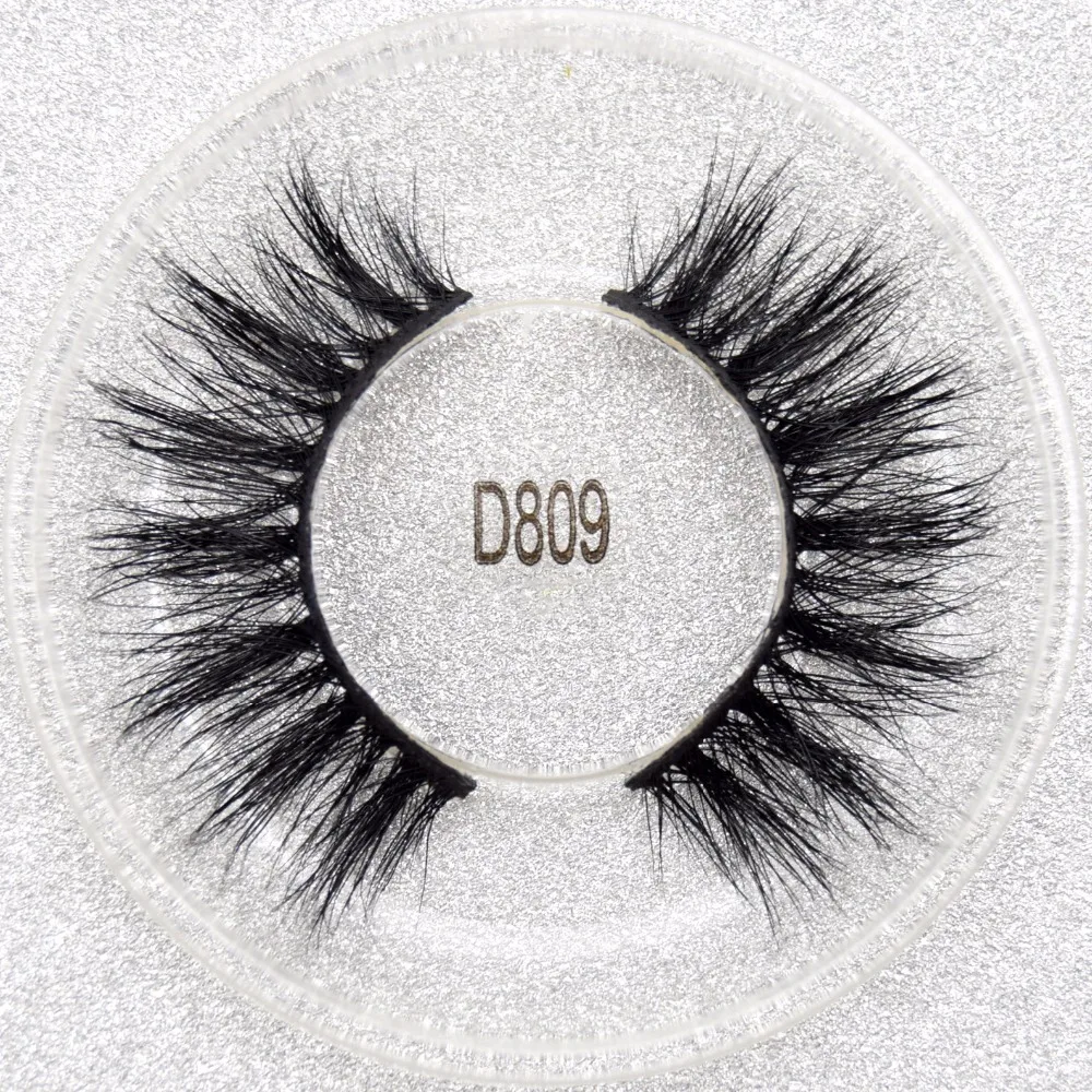 

Visofree 3D Real Mink Eyelashes Medium Volume Long Winged Eyelashes Fascinating Makeup tools 1 Pair/box False Lashes D809