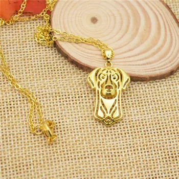 

LPHZQH Fashion Hollow Cartoon Doberman Pinscher Choker Pendant Necklace For Women Collar Jewelry Charm Gift Gold Color