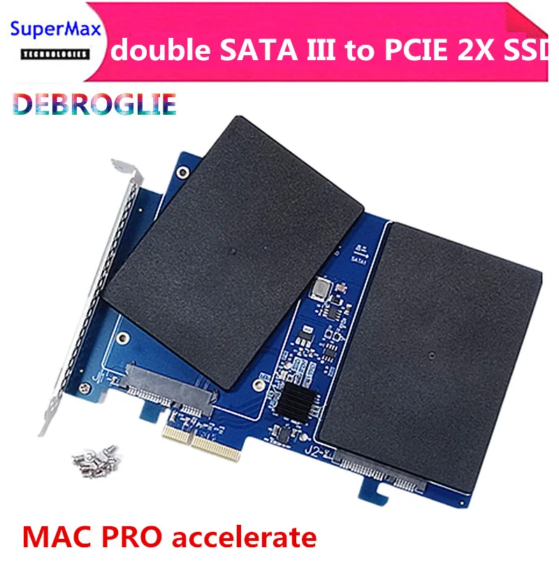 Бесплатная доставка 5 шт. новинка 88SE9230 высокоскоростная двойная SATA III к PCI Express X2 SSD