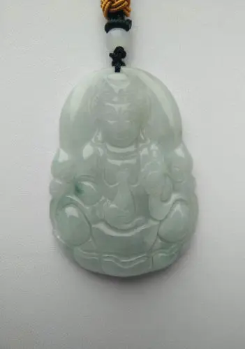 

100% natural jadeite jade manual fine carving lotus guanyin necklace pendant A Grade style Fine Noble 100% Natural jades