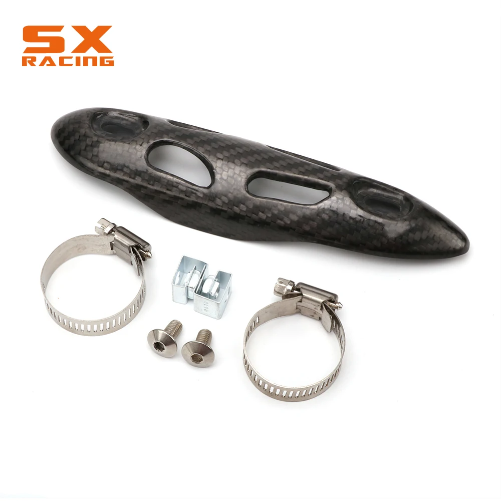 

Motorcycle Dirt Street Bike Carbon Fiber Exhaust Muffler Pipe Protection Heat Shield Cover Guard For YAMAHA KTM HONDA SUZUKI