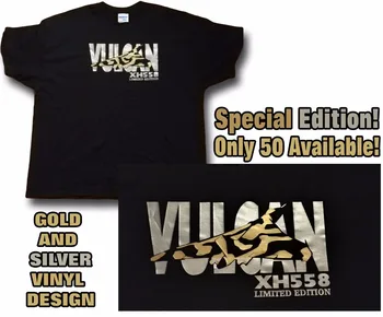 

Brand T-Shirt Men 2019 Fashion Round Neck Best Selling Natural Cotton Shirt Vulcan XH558 bomber plane Limited Edition T shirt