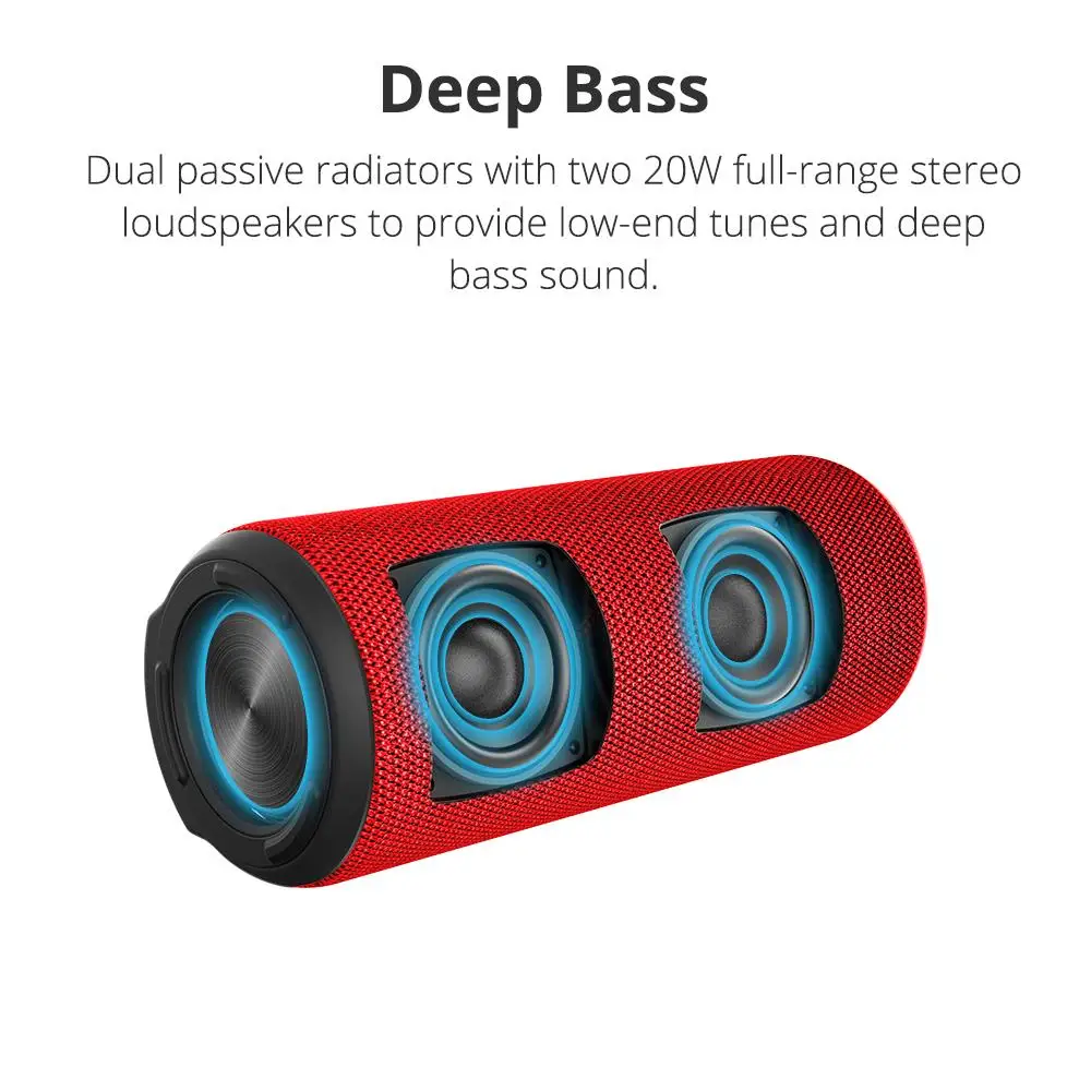 Tronsmart T6 Plus Bluetooth Speaker 3D Deep Bass Soundbar Bluetooth 5.0 IPX6 Waterproof 40W Wireles