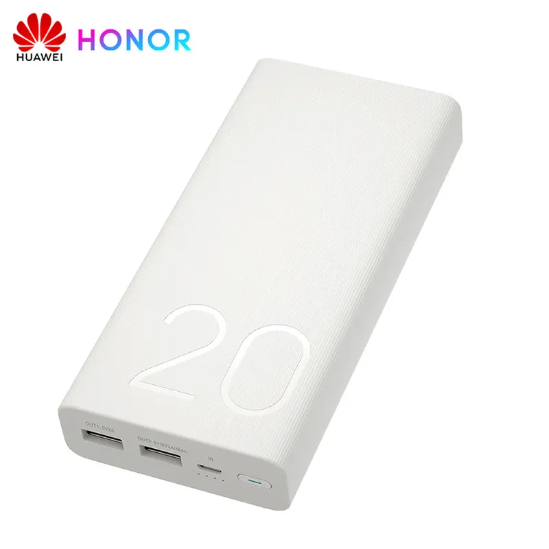 Huawei Honor power Bank 2, 20000 мА/ч, Макс., 18 Вт, двусторонняя быстрая зарядка, портативный внешний аккумулятор для Honor 10, V20, Magic 2, Nova 3, 4