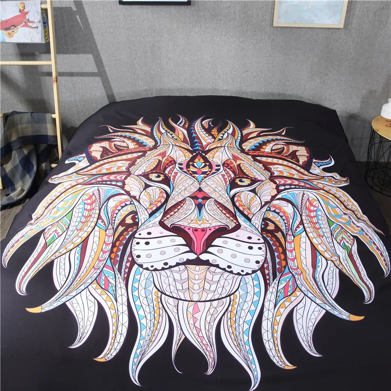 Комплект постельного белья с цифровым принтом 3 предмета размеры King / Queen Twin|bedding set