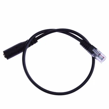 

31cm/1ft 3.5mm Jack Female to RJ9 Plug Male Audio Cable Adapter Convertor Cord Computer PC Headset to Telephone Earphone