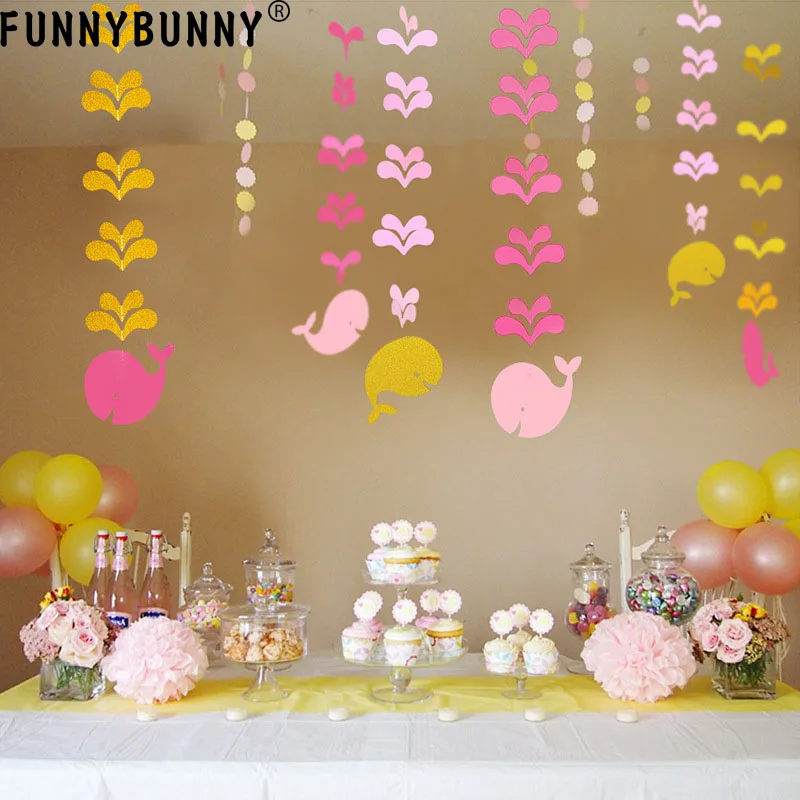 FUNNYBUNNY Милый Розовый Кит водные украшения морской ветер детский сад классная