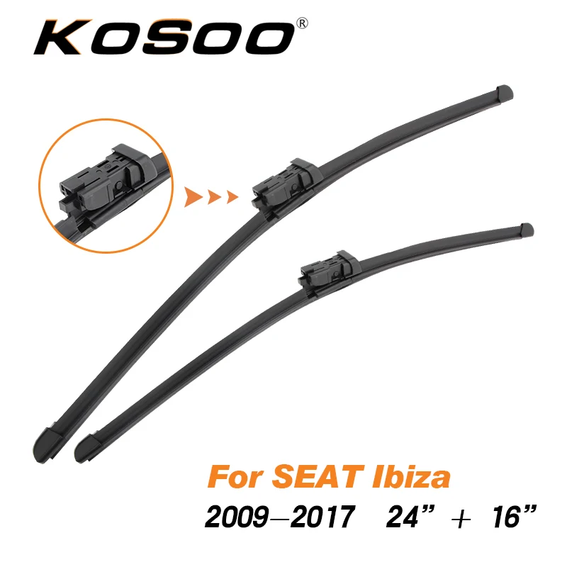 KOSOO для сиденья Ibiza 2002 2003 2004 2005 2006 2007 2008 2009 2010 2011 2012 2013 авто стеклоочистителей укладки - Цвет: Ibiza 2009-2017 2416