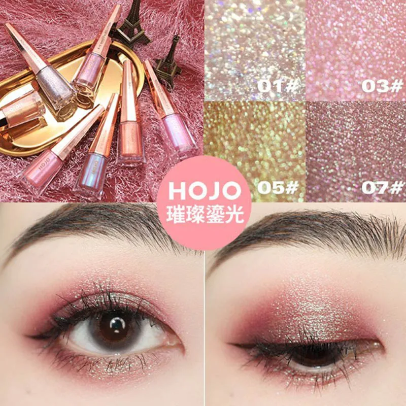 

HOJO brand Blogger makeup Unicorn Polarized light eye shadow Bright and super-shining Pearl Monochrome eye shadow makeup