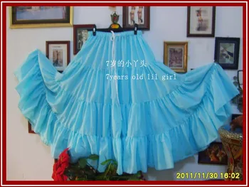 

cotton 4tiered 18yards Ats Gypsy tribal belly dance skirt EH51