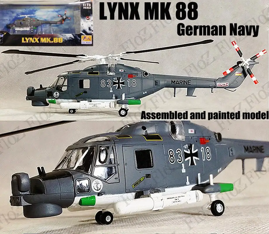 

German Navy Lynx Mk.88 British military helicopter 1/72 non diecast Easy model