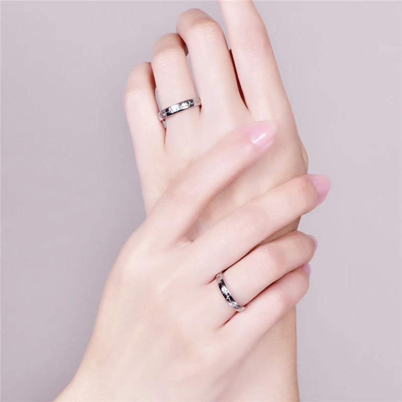 Personalized Stainless Steel ECG rings,Friendship EKG rings, Couple ring Wedding Ring ,Gift for her, Gift for men