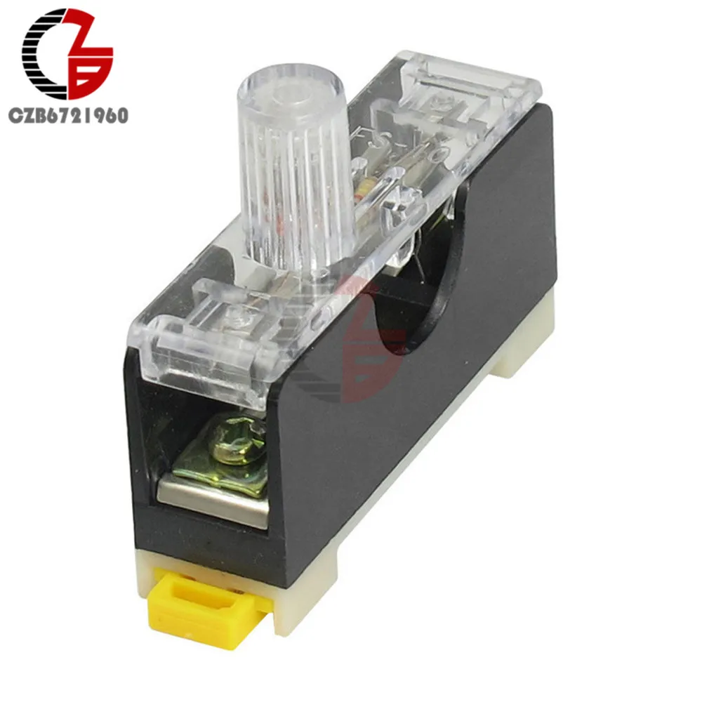 

FS101 10A 6*30mm Fuse Socket With Indicator Light DIN RAIL Mounted Fuse