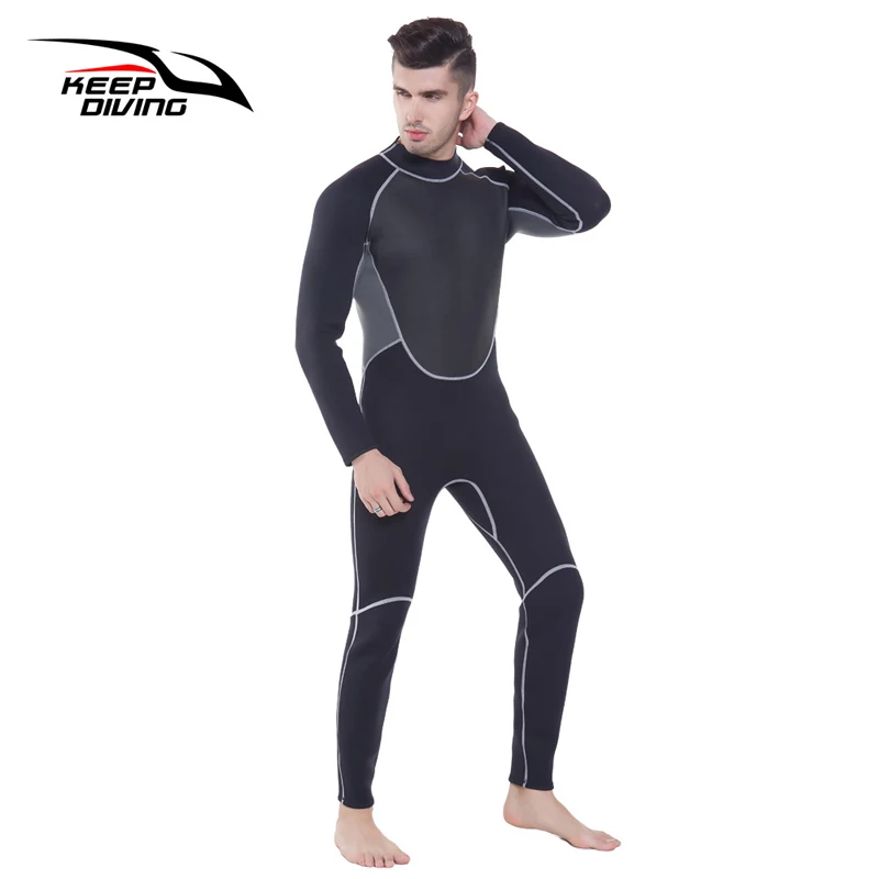 

Professional 3MM Neoprene Scuba Diving Wetsuit Black Scuba Dive Skins One-Piece Full Bodysuit for Men Size M-4XL